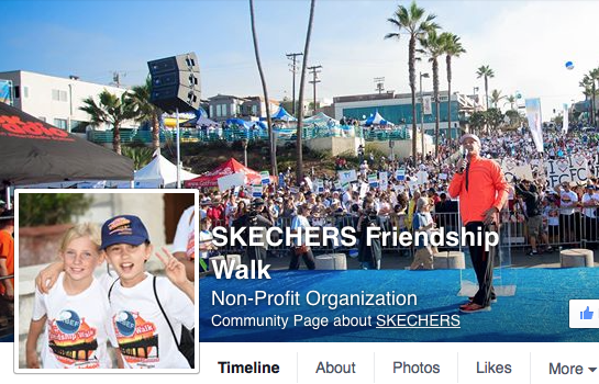 Skechers Friendship Walk, Facebook Home Page with Theresa and Eden